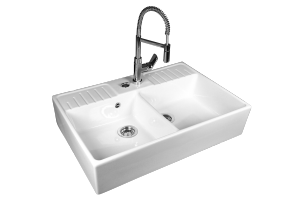 Timbre d'office - Evier - Rétro - Baroque - Grand siècle - Brocante - Campagne - Sink - Ceramic - Belfast - Cuisine - Kitchen sinks - Traditionnel - Vintage - Direct évier - Grès - Kitchen farmerhouse sink in fireclay - évier de cuisine